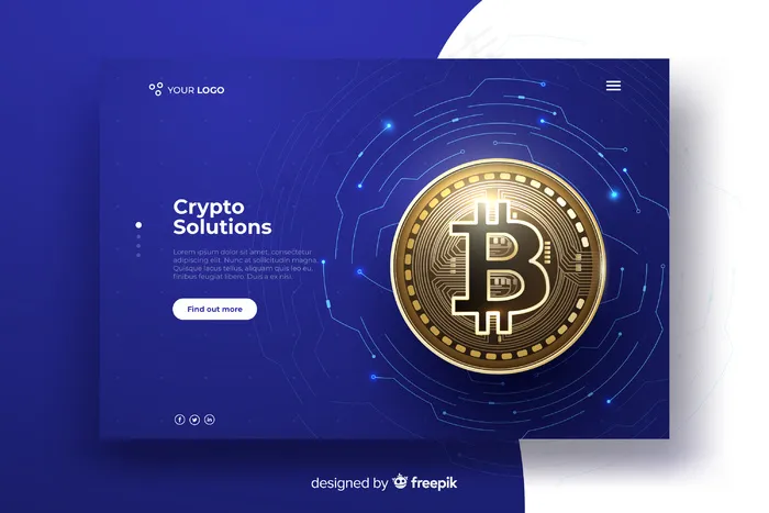 加密货币登录页eps,ai矢量模版下载
