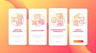 残疾保险索赔信息登机手机app移动应用程序app页面屏幕与概念。