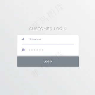 简单的白色登录表单