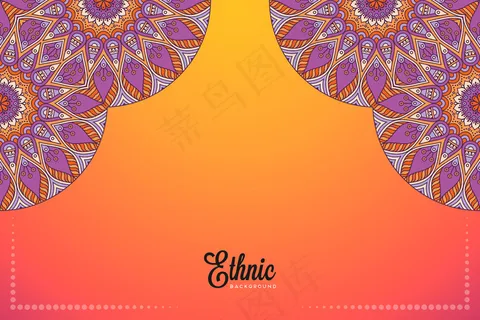 金色矢量豪华装饰曼荼罗设计背景