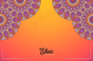 金色矢量豪华装饰曼荼罗设计背景