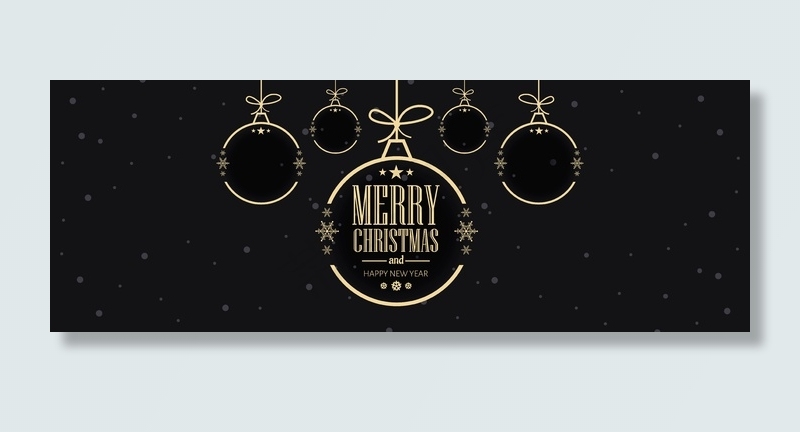 圣诞庆祝卡横幅banner模板矢量插图eps,ai矢量模版下载