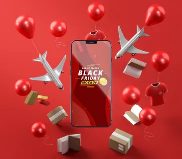 红色背景的气球