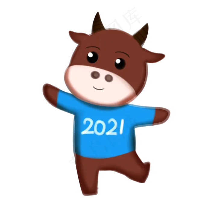 2021牛年大吉新年春节过年(3000X3000(DPI:299))psd模版下载