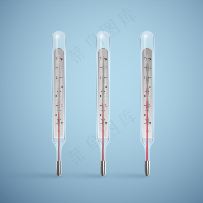 真实玻璃温度计eps,ai矢量模版下载