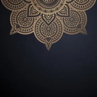 金色矢量豪华装饰曼荼罗设计背景