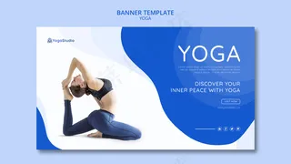 横幅banner瑜伽健身模板