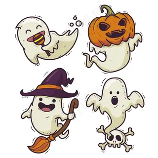 手绘设计万圣节鬼魂包