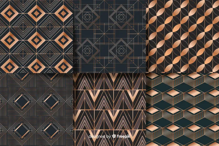 几何豪华图案套装eps,ai矢量模版下载