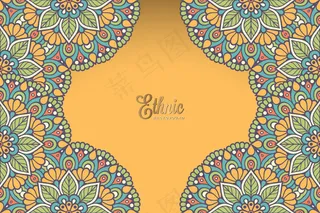 金色矢量豪华装饰曼荼罗设计背景