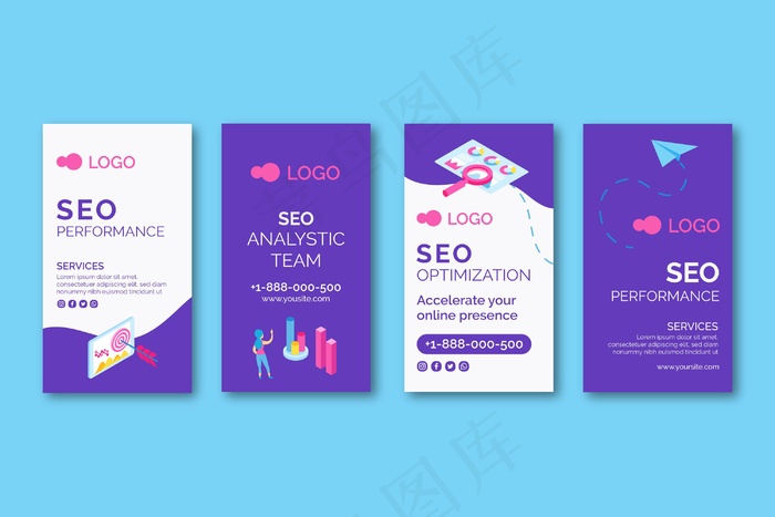 Seo模板故事集eps,ai矢量模版下载