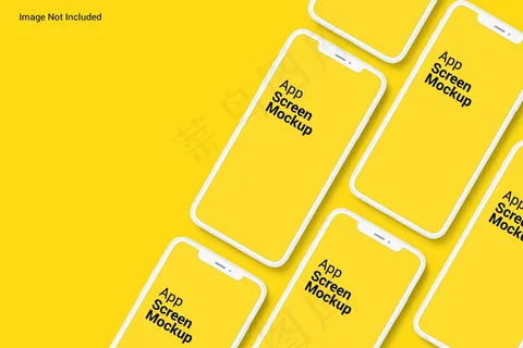 手机应用程序屏幕模型样机