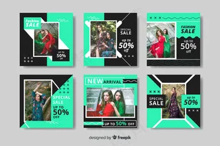 色彩斑斓的模板销售后收集女装时尚