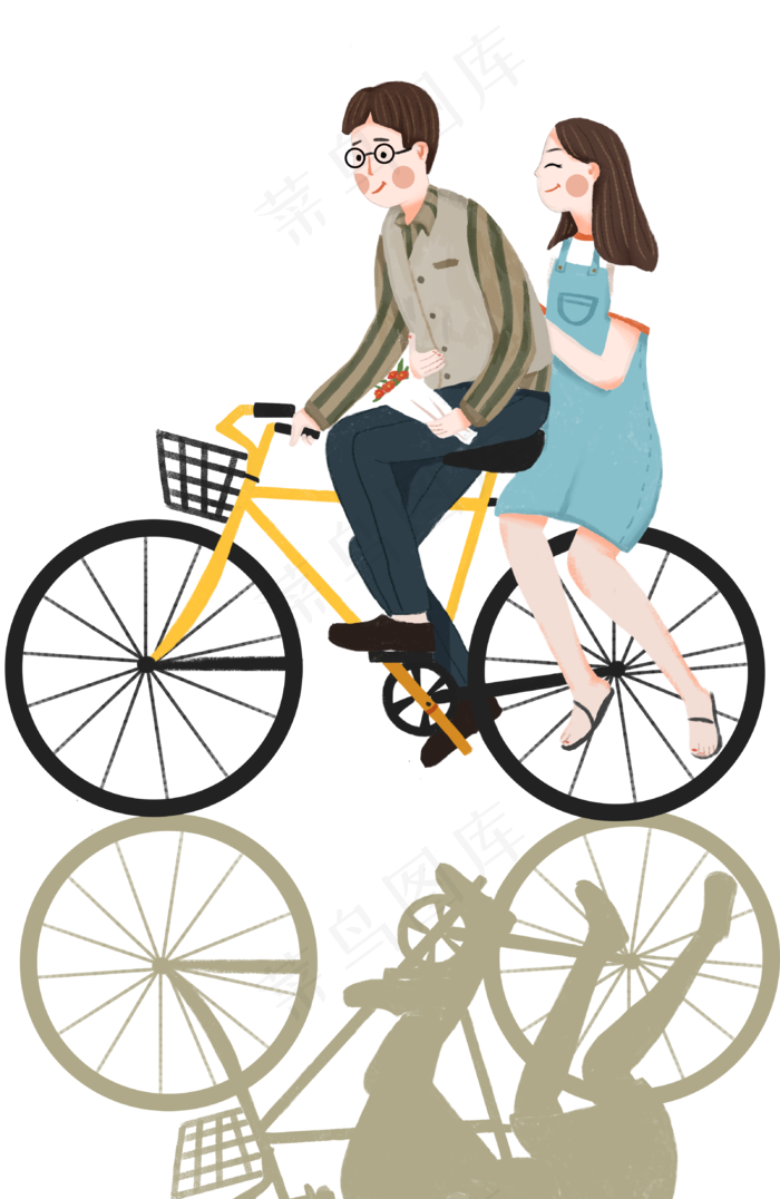手绘情侣浪漫约会下载(3202X4924(DPI:300))psd模版下载