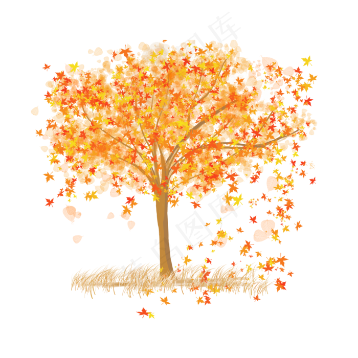 立秋秋天落叶可商用元素