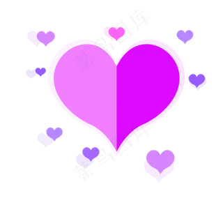 七夕情人节爱心矢量元素设计