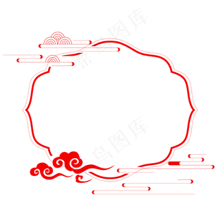 红色中国风装饰边框