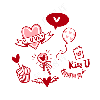 情人节爱心涂鸦