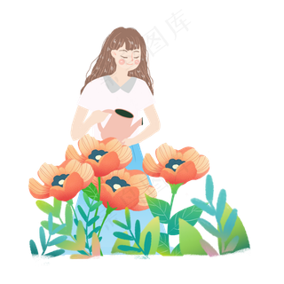 教师节辛勤园丁女教师png素材
