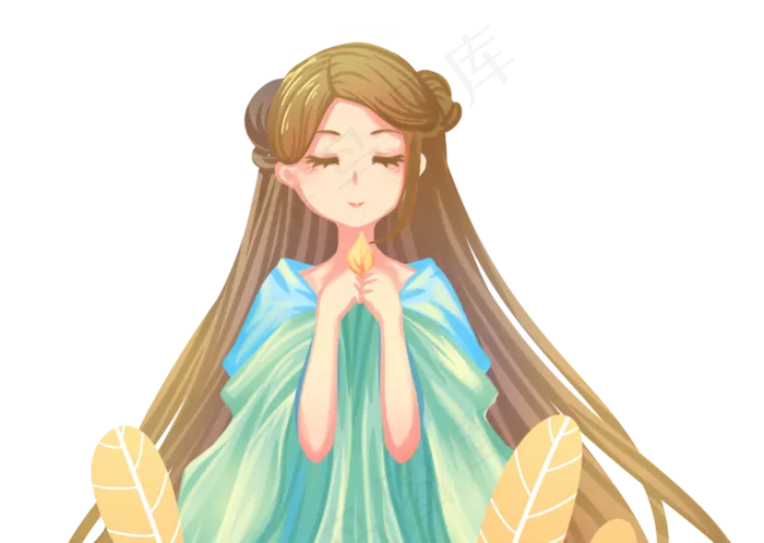橙色唯美卡通小清新治愈秋季立秋(3000X2134(DPI:300))psd模版下载