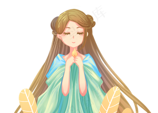 橙色唯美卡通小清新治愈秋季立秋