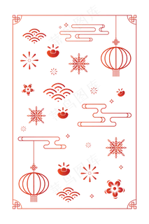 新春中国风底纹