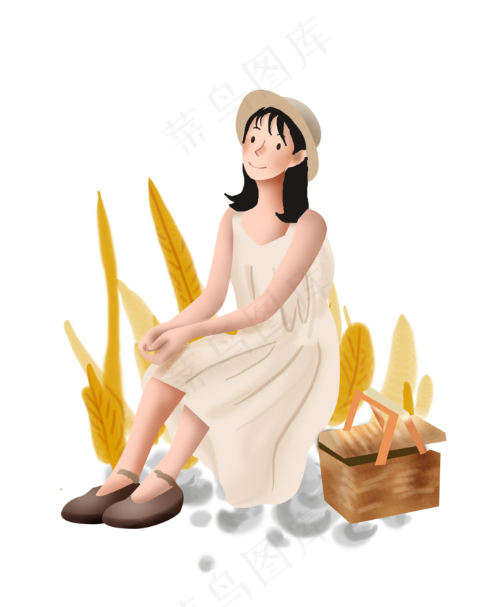 立秋秋天野外秋游的女孩(2158X2664(DPI:300))psd模版下载