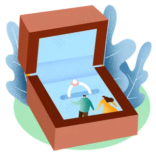 七夕情人节钻戒盒