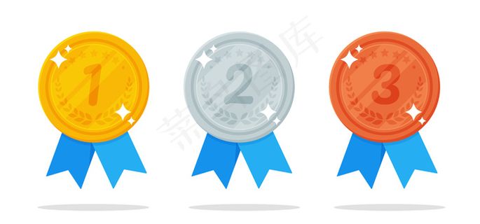 奖章。金牌、银牌和铜牌是体育项目冠军的奖品。