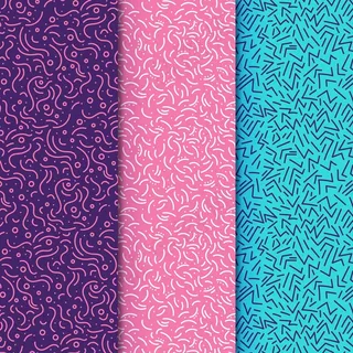 色彩斑斓的线条无缝图案模板