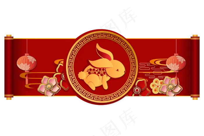 传统红色中秋节装饰(2000X2000(DPI:300))ai矢量模版下载