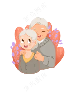 手绘时尚卡通情侣