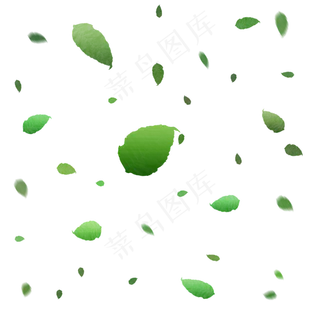 植物树叶叶子漂浮气氛电商装饰免