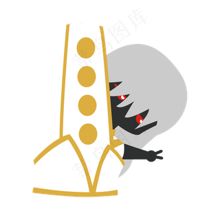 卖萌搞怪白无常妖魔鬼怪元素