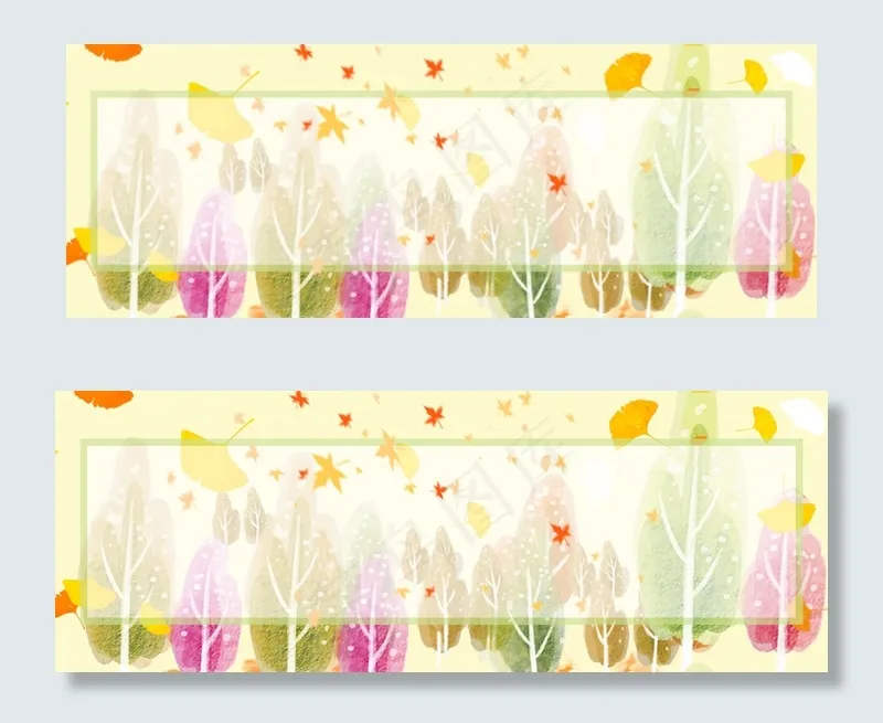清新唯美手绘banner(1920*700px 	       )psd模版下载