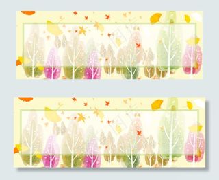 清新唯美手绘banner