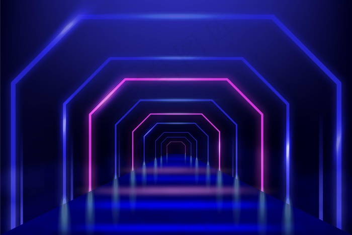 抽象霓虹灯背景eps,ai矢量模版下载