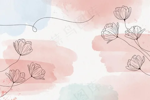 柔和的粉彩花卉背景 柔和的粉彩花卉背景