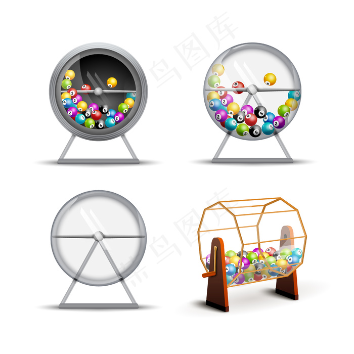 内有彩票球的彩票机
