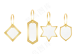 元旦金色标签吊饰