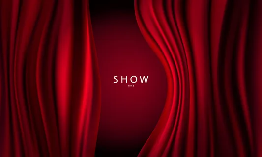 抽象渐变，织物红波横幅banner模板背景。