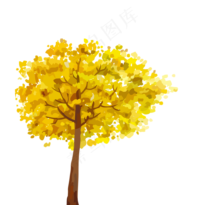立秋黄色大树