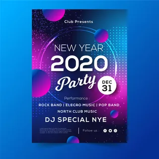 年度最后一天派对海报