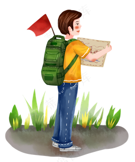 国庆节旅游人物