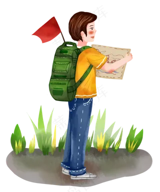 国庆节旅游人物