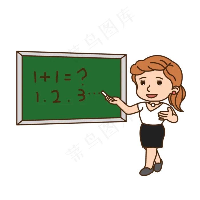 矢量教师节老师授课卡通人物(3314X4143(DPI:300))ai矢量模版下载
