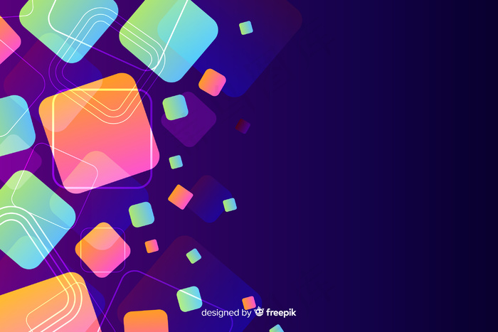 具有移动几何图形的抽象背景