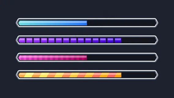 彩色进度条模板