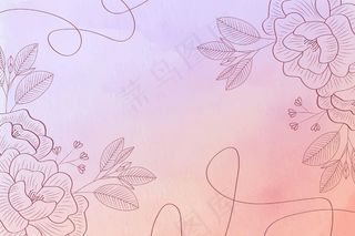 手绘元素粉末糊.背景