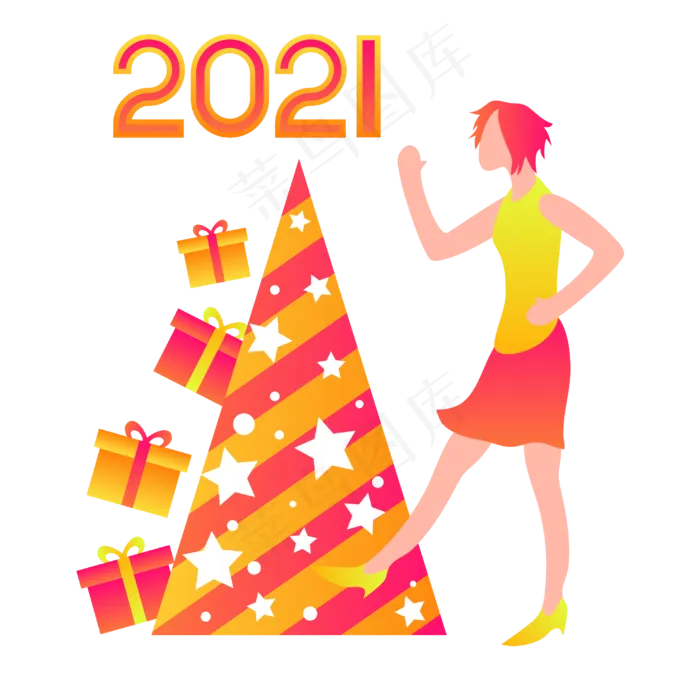 2021新年跨年狂欢(3000*3000px 300 dpi )ai矢量模版下载
